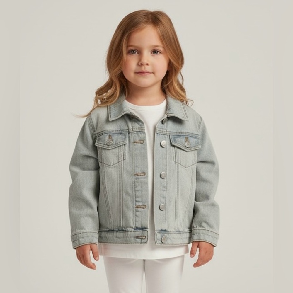 NEW Old Navy Girls 4T Light Wash Denim Jacket